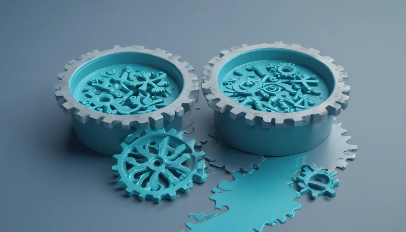 A single coin dividing into three uneven streams as it passes through gears, each stream flowing into a separate bucket.
